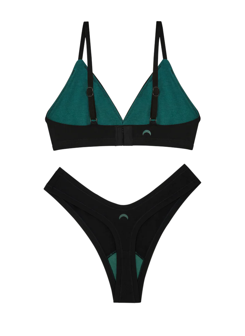 Triangle Bra Dipped Thong Set - Image 2