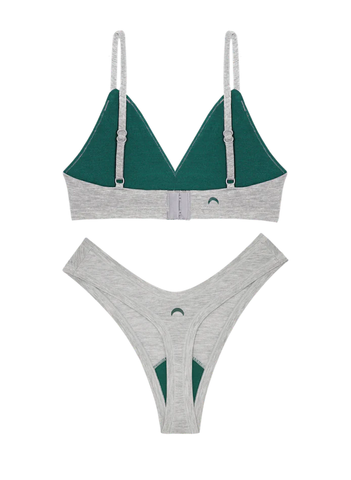 Triangle Bra Dipped Thong Set - Image 2