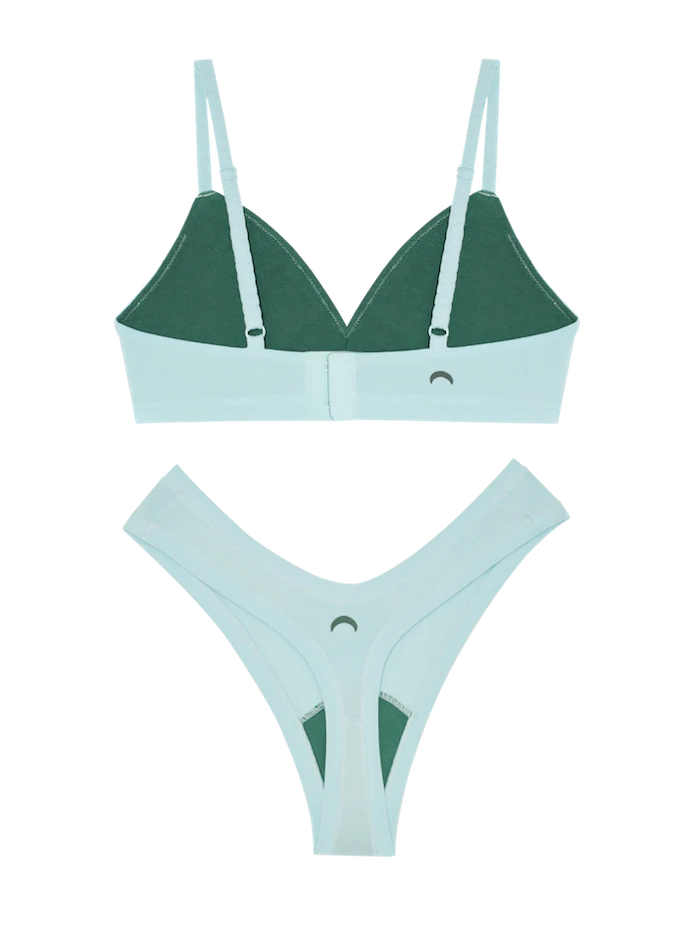 Triangle Bra Dipped Thong Set - Image 2
